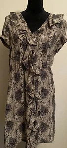 INC International Company 100% Silk Snakeskin Sheer Dress Size 14 Women’s XL - Picture 1 of 9