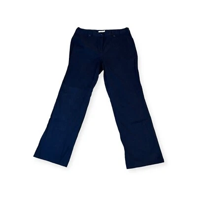 Dress Barn Khaki's Women's Size 14 Navy Blue Cotton, Pockets - Image 1 of 4