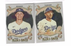 2021 ALLEN & GINTER CHROME DODGERS COREY SEAGER TREA TURNER  - Picture 1 of 1