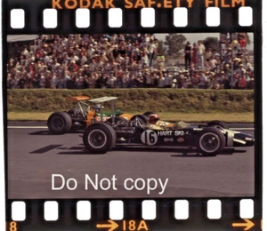 JO SIFFERT HART SKI LOTUS 49 49B 1968 MEXICAN GP 35MM NEGATIVE FOTO - Picture 1 of 2