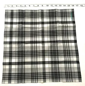 NEW Club Monaco Pocket Square Plaid Handkerchief Face Covering Bandana Checkered - Picture 1 of 6