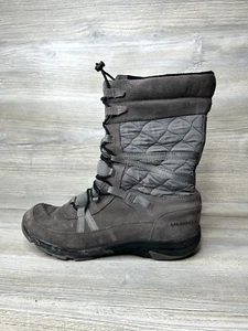 MERRELL | Women's Approach Tall Leather Waterproof Winter Boots J99130 Gray Sz 9 - Picture 1 of 6