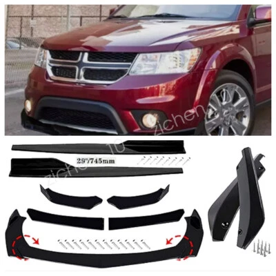 For Dodge Journey Black Front Rear Bumper Lip Spoiler Spoiler Kit Side Skirts US Foto 1 de 4