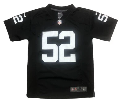 Nike NFL On Field Oakland Raiders Khalil Mack #52 Jersey Youth M Black - Image 1 of 4