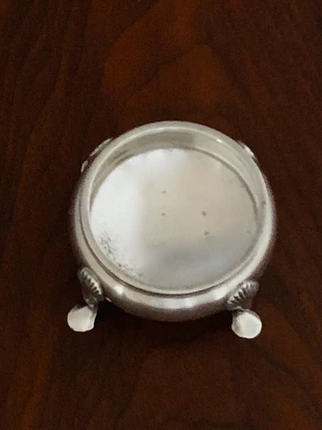 JAMES ROBINSON STERLING SILVER FOOTED CAULDRON SALT CELLAR NEW YORK CITY Cover