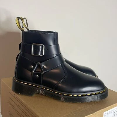 Dr. Martens Jaimes Leather Harness Punk Goth Chelsea Boots in Black Size 6 New - Image 1 of 4