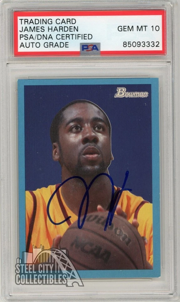 James Harden 2009-10 Bowman '48 Blue Autograph Rookie Card /1948 PSA/DNA 10 - Image 1 of 1