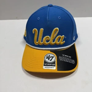 UCLA Bruins Hat Cap NCAA '47 Brand Blue MVP DP Script Adjustable Snapback Rope - Picture 1 of 7