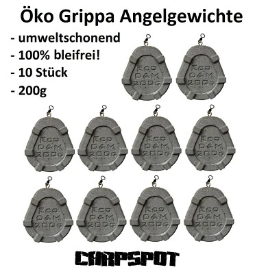 ECO SINKER NEU 10x 200g Grippa Ökoblei Grundblei Karpfenblei Gripper Angelblei Wurfblei