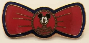 Vtg Disney 1995 Disneyana Discoveries Convention Tour Bow Tie Promo Mickey Pin - Picture 1 of 2