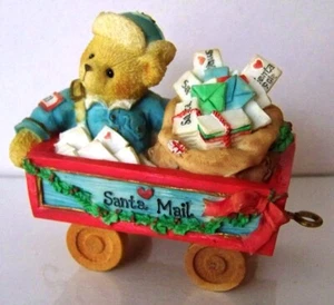 CHERISHED TEDDIES - TONY FIRST CLASS DELIVERY SANTA TRAIN POSTWAGEN FIGUR 1996 - Bild 1 von 8