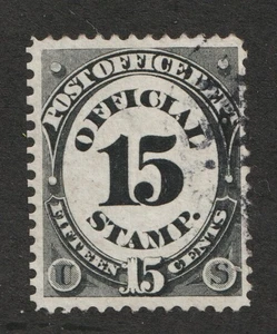 1873 USA Sc# O53 - 15¢ Official Stamp. Used Cv$20.00 - Picture 1 of 1