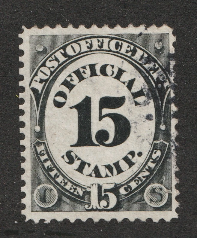 1873 USA Sc# O53 - 15¢ Official Stamp. Used Cv$20.00 - Image 1 of 1