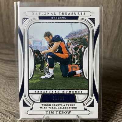 TIM TEBOW 2024 NATIONAL TREASURES TREASURED MOMENTS BRONCOS /99 Denver Broncos  - Image 1 of 4