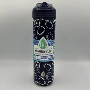 TAL Stainless Steel Ranger Water Bottle Easy Sip Straw 26 fl oz - Sports Print - Picture 1 of 8