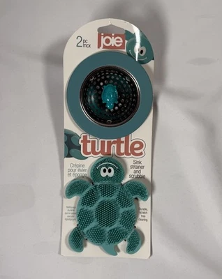 Nuevo Colador y Scrubbie Fregadero Tortuga Joie 2 Piezas Acero Inoxidable Silicona  Foto 1 de 4