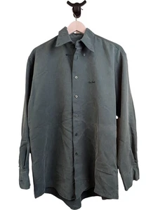 Pierre Cardin Casual Shirt Long Sleeve Green Button-Up - Size M - Picture 1 of 6