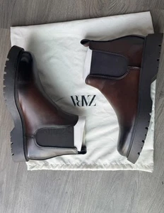 ORIGINAL ZARA LEATHER CHELSEA BOOTS...NEVER WORN, 100% NEW. UK SIZE 11. - Picture 1 of 3