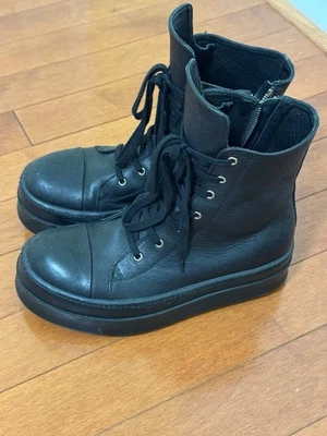 Rick Owen’s Mega Bumper Leather Ramones Triple Black - Image 1 of 4