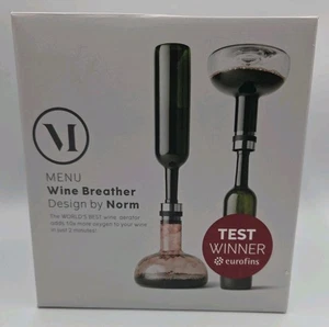 MENU Wein Breather Design von Norm Glas Wein Dekanter mit Belüfter Neu im Karton - Bild 1 von 4