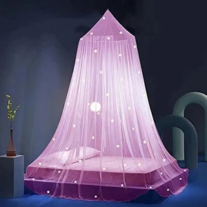 Stars Bed Canopy Glow in The Dark Bed Canopy for Girls Mosquito Net Princes - Picture 1 of 6