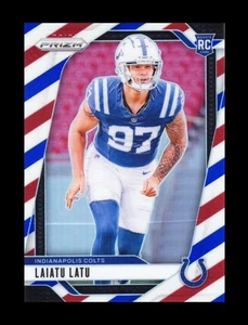 2024 Panini Prizm Prizms Red White and Blue #366 Laiatu Latu Rookie Card Colts - Picture 1 of 3