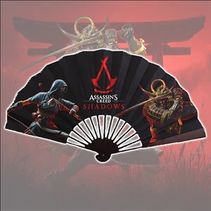 PS5 Assassin's Creed Shadows Naoe & Yasuke Folding Fan Hand Fan - NO Game - Picture 1 of 8