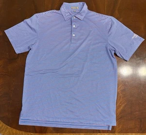 Peter Millar Sommer Komfort L blau pink Streifen Rock Creek Golfschläger am Ärmel - Bild 1 von 11