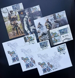 EXCLUSIVE SET Ukraine Stamp Glory to the Defence and Security Forces of Ukraine - Picture 1 of 4