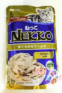 Cat Food 70g Pet Nekko Tuna in Jelly Taurine Plus Omega3 Vitamin E Prebiotic - Picture 1 of 4