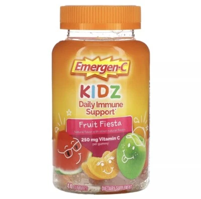 Emergen-C Kidz Apoyo Inmunológico Diario Fruta Fiesta 250mg Vit. Gomitas C 44 Exp1/25 Foto 1 de 2
