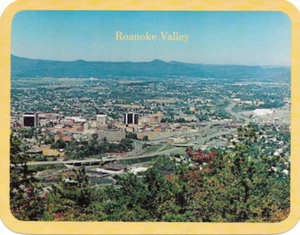 Roanoke Valley: Vom Mill Mountain, Virginia ~ 1977 große Postkarte (#2316) - Bild 1 von 2