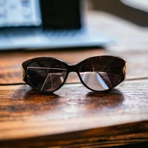 Vintage Sunglasses Piave Black 1980s Gold Excellant Condition - Picture 1 of 9