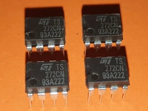 4x TS272CN HIGH PERFORMANCE CMOS DUAL OP DIP-8 - Picture 1 of 3