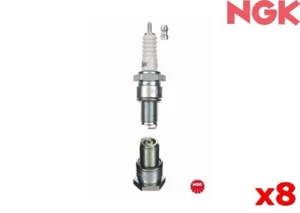 NGK Spark Plug FOR Porsche 356 1955-1961 A 1500 GS Carrera Coupe B8ES x8 - Picture 1 of 1