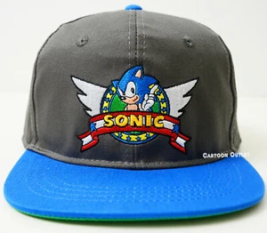 Sonic The Hedgehog Strapback Baseball Cap Hat Youth Sega Gamer Classic Logo Wing - Picture 1 of 6