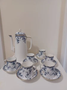 Rare Antique 1930's Blue&White Small Royal Worcester Tea Set - Picture 1 of 24