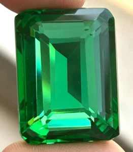 114.5 Cts Huge Green Emerald Colombian Emerald Cut Loose Gemstone for Best Price - Picture 1 of 10