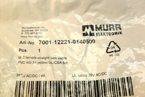 MURR 70001-12221-014500 Cable, M12 female, 4-pin, A-Code, single-ended NEW - Picture 1 of 3