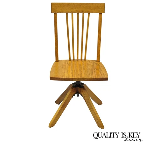 Vintage Mission Arts & Crafts Oak Wood Child’s School Desk Chair Cover