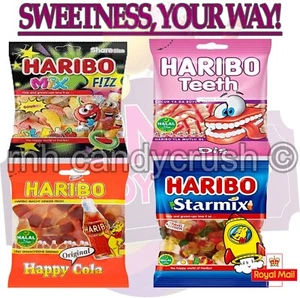 Haribo Halal Gummy Jelly Fruity Sweets Party Bag Wedding Favours Fizz Mix Cola - Picture 1 of 5