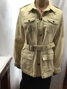 LRL Lauren Jeans Co Khaki Coat Womens Size L 210828MGO/WCA - Picture 1 of 10