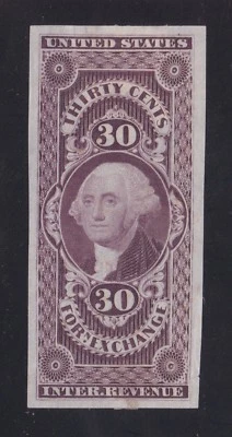 US R51P3 30c Foreign Exchange Proof on India Paper XF SCV $110 - Image 1 of 2