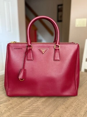 Prada Saffiano Lux Tote Bag - Cerise (Red) BN1786 - Unused - Image 1 of 4