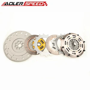 Sprung Twin Disc Clutch + Medium Flywheel Fits Honda Acura B-series B16 B18 B20 - Picture 1 of 4