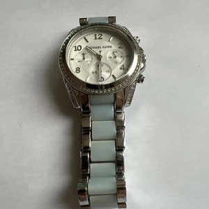 Michael Kors MK6137 Blair Silver Dial Stainless Chronograph Watch - Picture 1 of 4