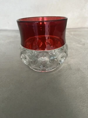 Glass US glass XLCR excelsior kings crown ruby stain sugar bowl base no lid - Image 1 of 4
