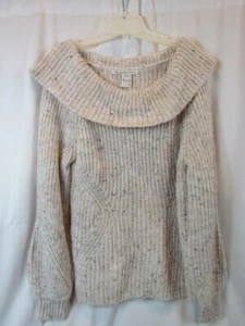 NWT American Rag Cowl Neck LS Sz Small Multispeck and Oatmeal Org $59.50 - Picture 1 of 4