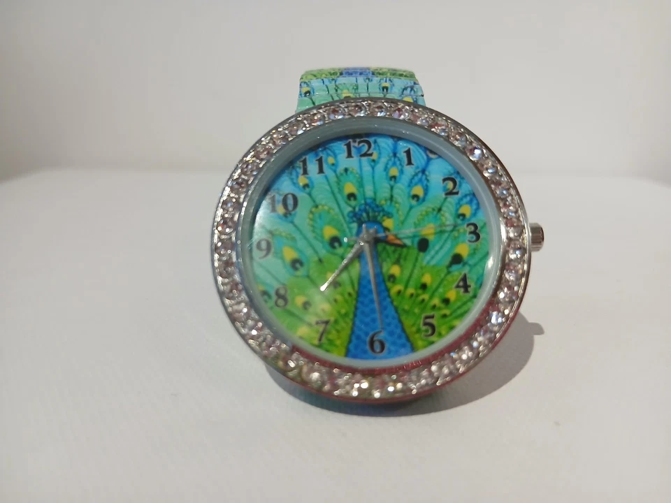 Reloj Pulsera STRADA Pavo Real Azul y Verde Ampliable Foto 1 de 4