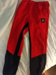 Nike Air Jordan Big Kid Sweat Pants Red Black And White Size  XL (13-15) - Picture 1 of 11
